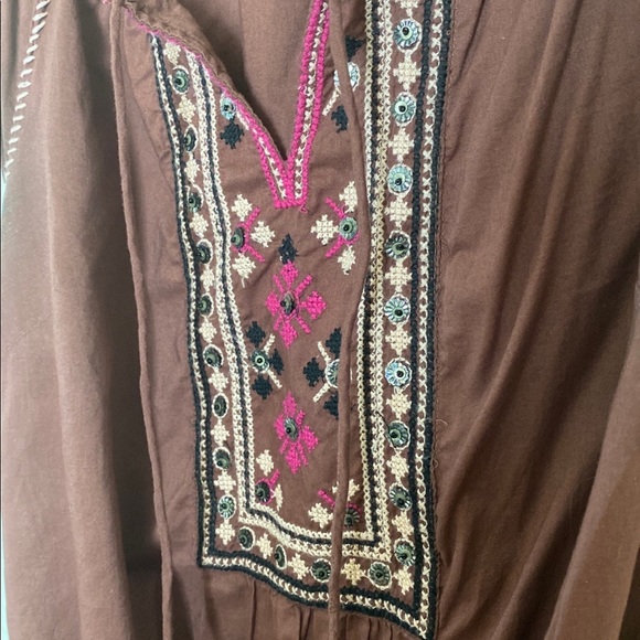 Maeve Embroidered Slip Dress Size 4 - Picture 9 of 9